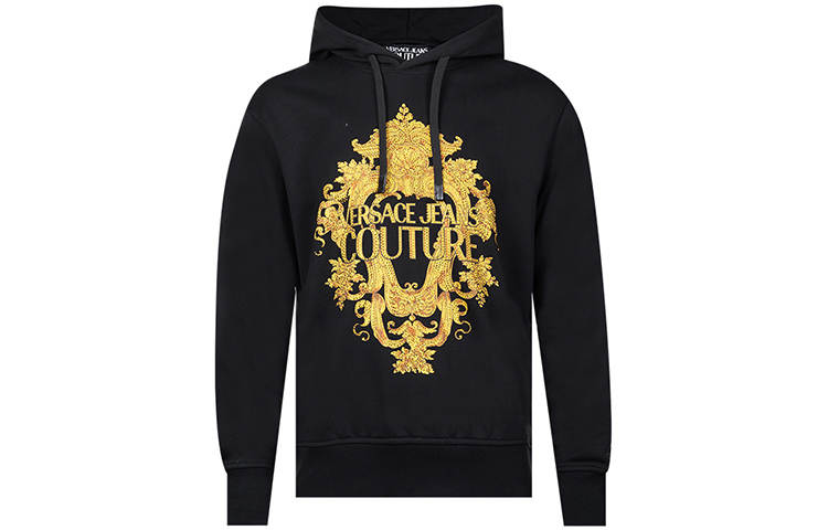 VERSACE JEANS COUTURE Logo Printed Drawstring Hoodie