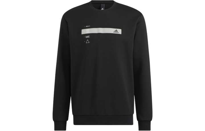 Adidas Adidas Sweatshirts Men's Black Crew Neck Moderate Regular