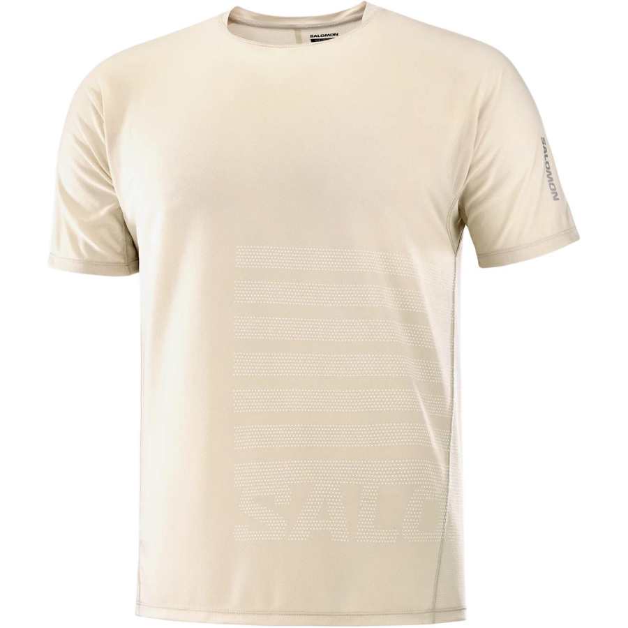 SALOMON SENSE AEROGRAPHIC Quick Dry T Shirts Men's Ecru
