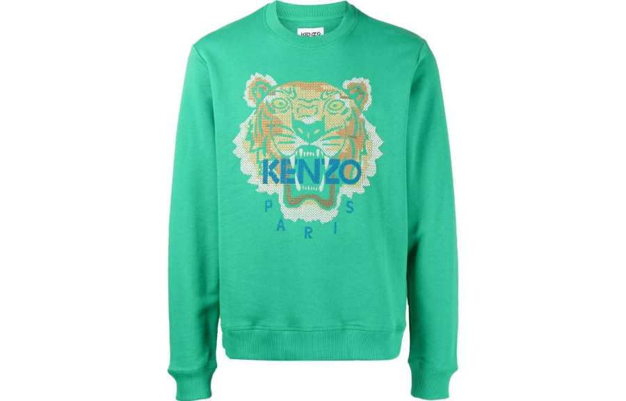 KENZO 【Previous Season】Tiger-print crew-neck sweatshirt