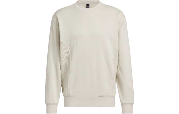Adidas Adidas Lounge Sweatshirts Men's Clear Brown Crew Neck Moderate Regular