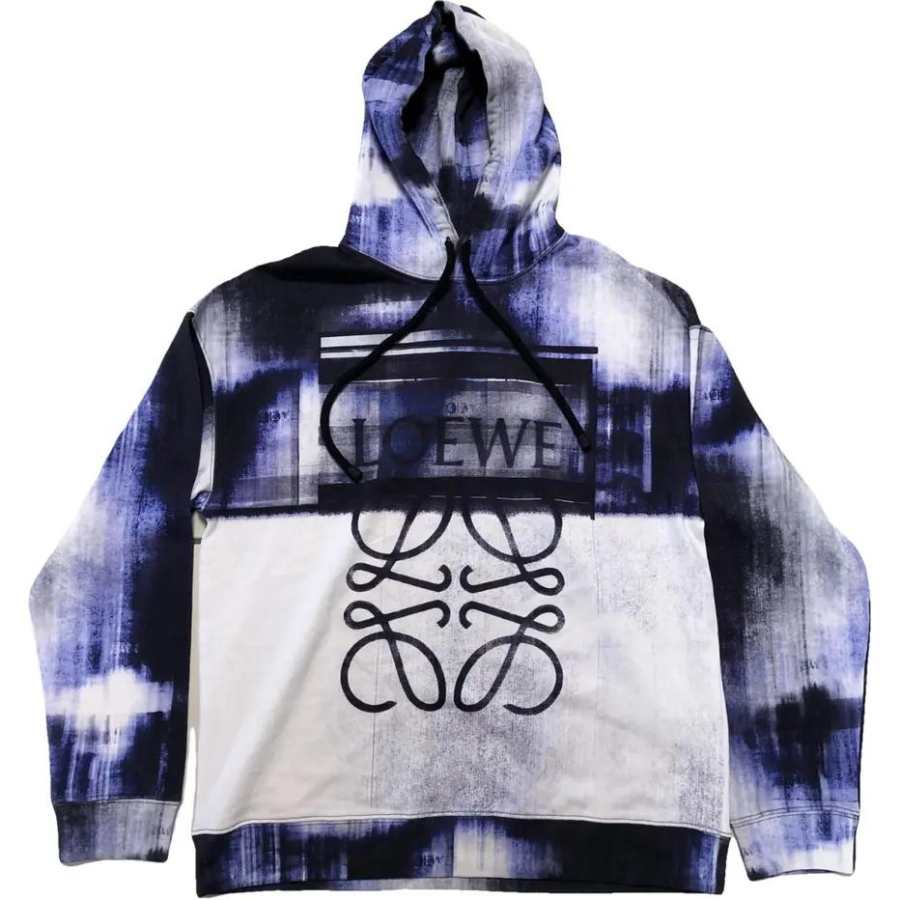 LOEWE LOEWE Sweatshirts Men's White Hooded Moderate Regular