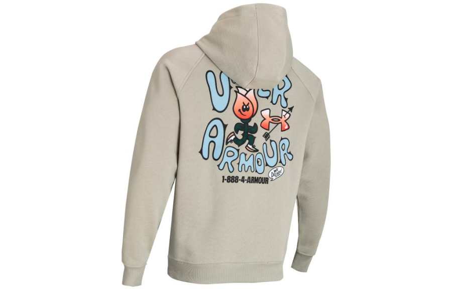Under Armour Rose Sweatshirts Men's Brown Hooded Moderate Regular