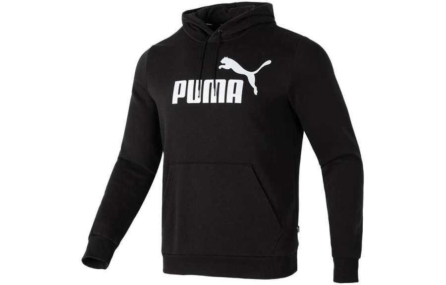 PUMA Sweatshirts Men's Black Hooded Moderate Regular