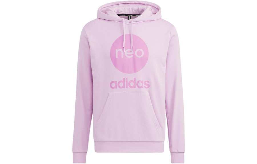 Adidas Neo Sweatshirts Unisex Purple Hooded Moderate Regular