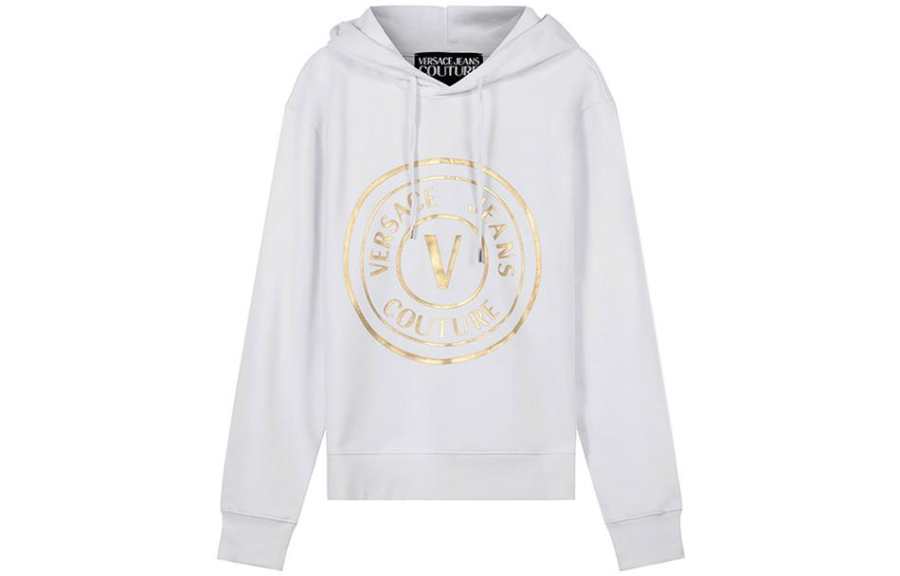 VERSACE JEANS COUTURE 【Previous Season】round logo cotton hoodie