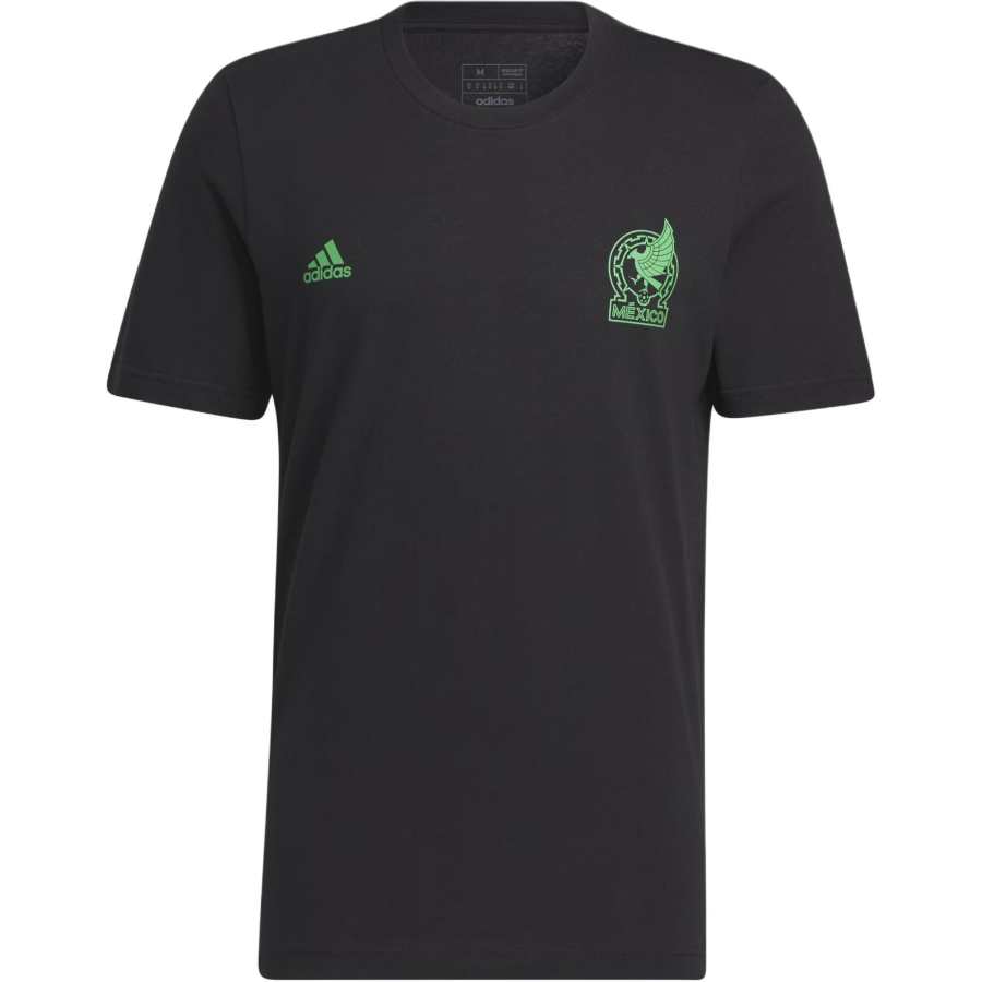 Adidas Adidas Mexico T Shirts Men's Black Crew Neck Moderate Straight Fit