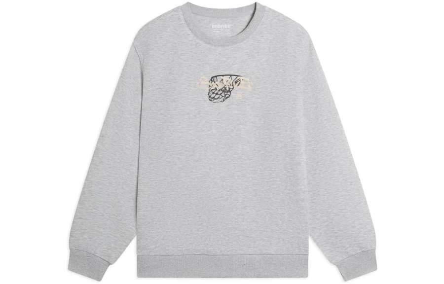 Li-Ning Li Ning BADFIVE Sweatshirts Men's Gray Crew Neck Moderate Other