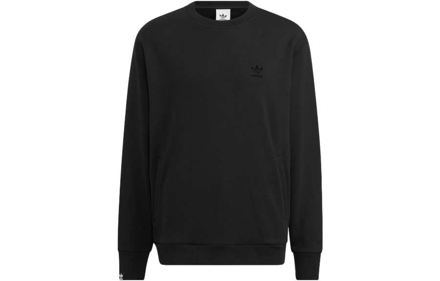 Adidas Originals Essential Sweatshirts Men's Black Crew Neck Moderate Other