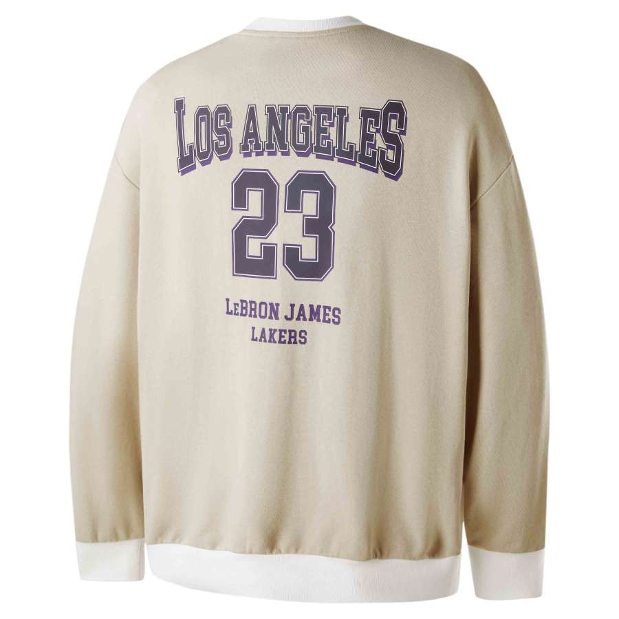 NBA James Sweatshirts Unisex Khaki Crew Neck Moderate Other