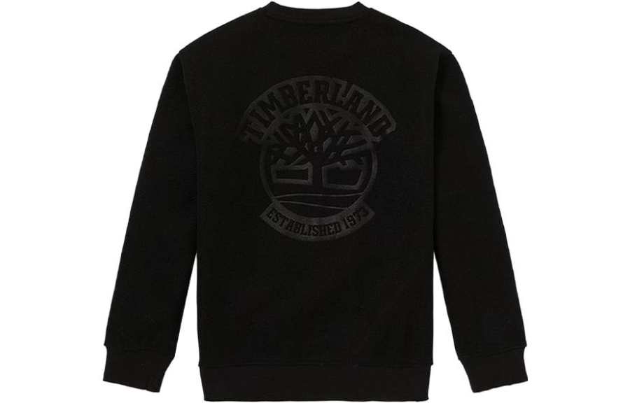 Timberland Sweatshirts Unisex Black Crew Neck Thickened Regular