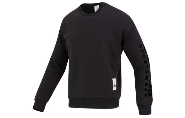 Adidas Adidas Sweatshirts Men's Black Crew Neck Moderate Regular