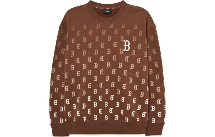 MLB MLB Boston Red Sox Sweatshirts Unisex Brown Crew Neck Moderate Regular