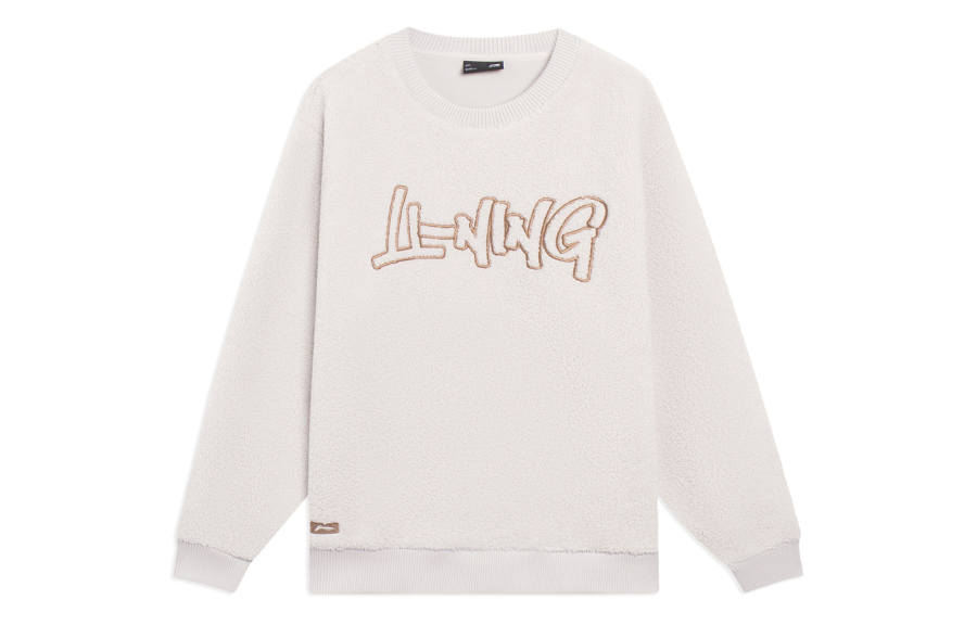 Li-Ning Li Ning Sports Life Collection Sweatshirts Unisex Bellflower Gray Crew Neck Thickened Other