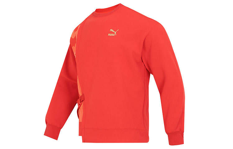 PUMA CNY Sweatshirts Men's Red Crew Neck Moderate Regular