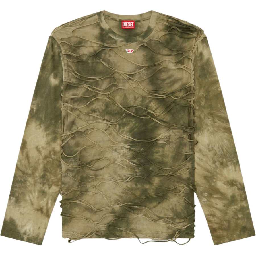 DIESEL Long Sleeve T Shirt With Floating Strands