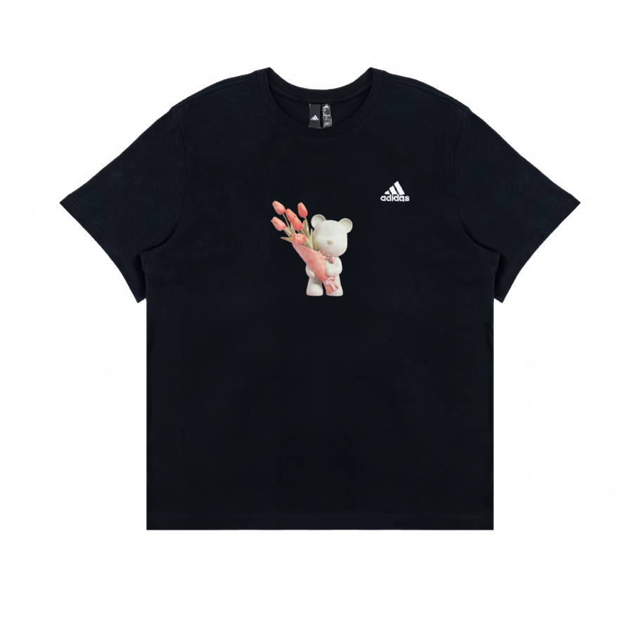 Adidas Adidas T Shirts Unisex Black Crew Neck Straight Fit