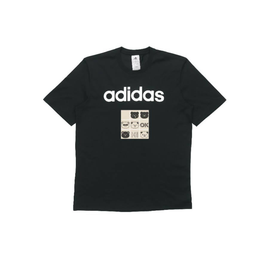 Adidas Adidas T Shirts Unisex Black Crew Neck Straight Fit