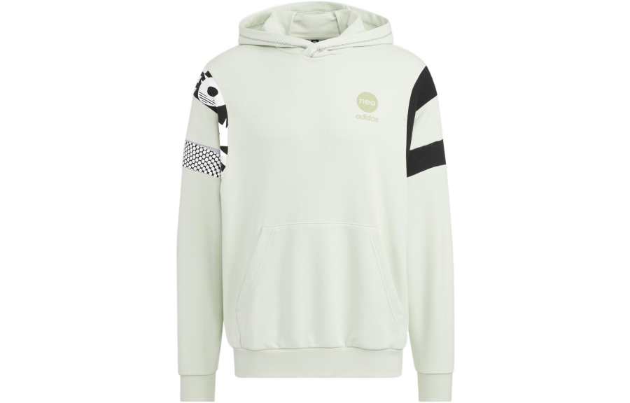 Adidas Neo Sweatshirts Unisex Green Hooded Moderate Regular