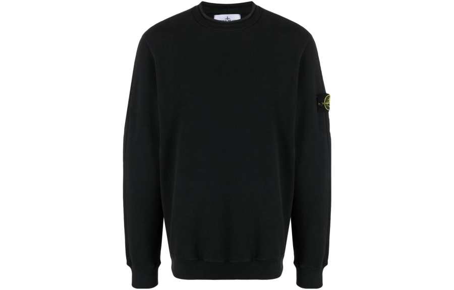 STONE ISLAND Sweatshirts Men's Black Crew Neck Moderate Other
