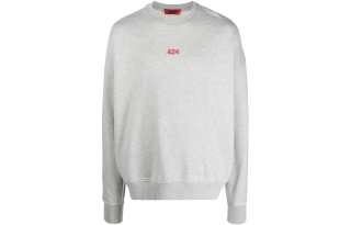 424 Sweatshirts Men's Gray Crew Neck Moderate Regular