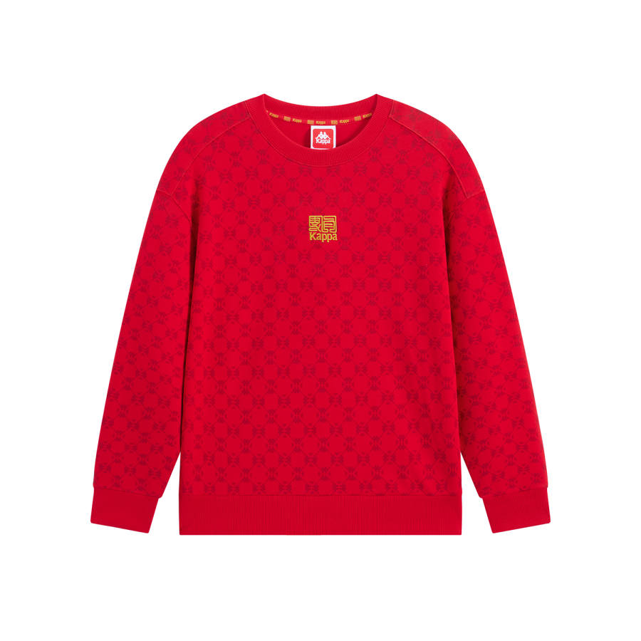Kappa CNY Sweatshirts Unisex Crew Neck Moderate Regular
