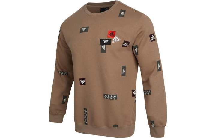 Adidas Adidas CNY Sweatshirts Men's Brown Crew Neck Thickened Regular