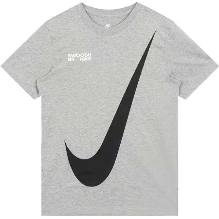 Nike Nike T Shirts Men's Gray Crew Neck Moderate Straight Fit