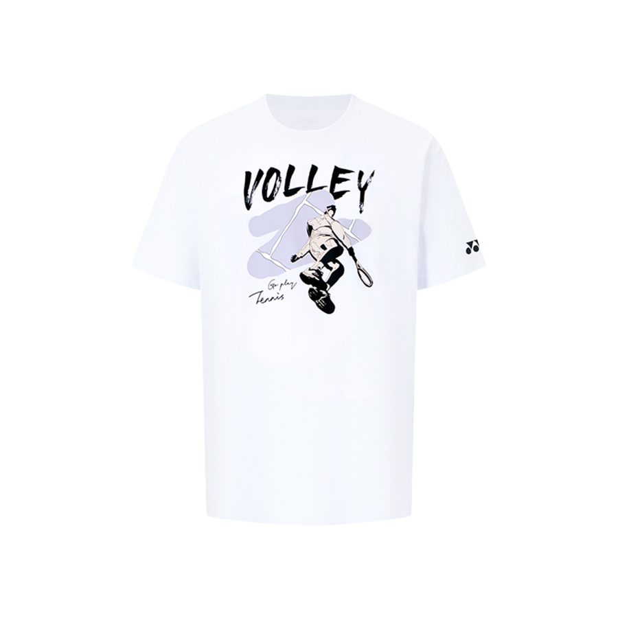 YONEX T Shirts Unisex White Crew Neck Moderate