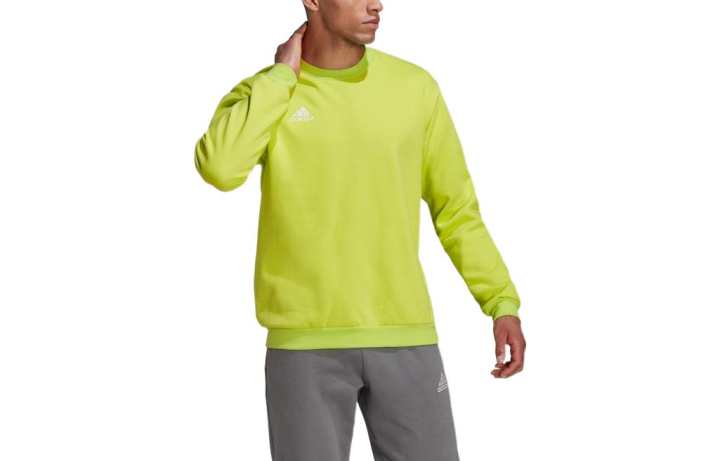 Adidas Adidas Sweatshirts Men's Yellow Crew Neck Moderate Regular