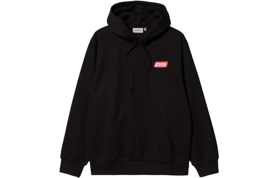 Carhartt WIP Sweatshirts Men's Black Hooded Non Detachable Moderate