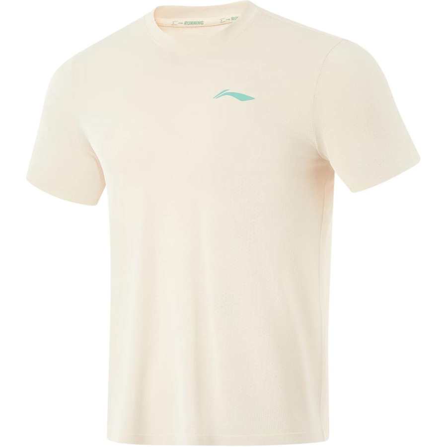 Li-Ning Li Ning Running Collection T Shirt Men's Rock White Gray