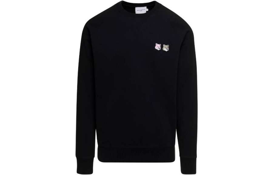 Maison Kitsune Fox Patches Crewneck Sweatshirt