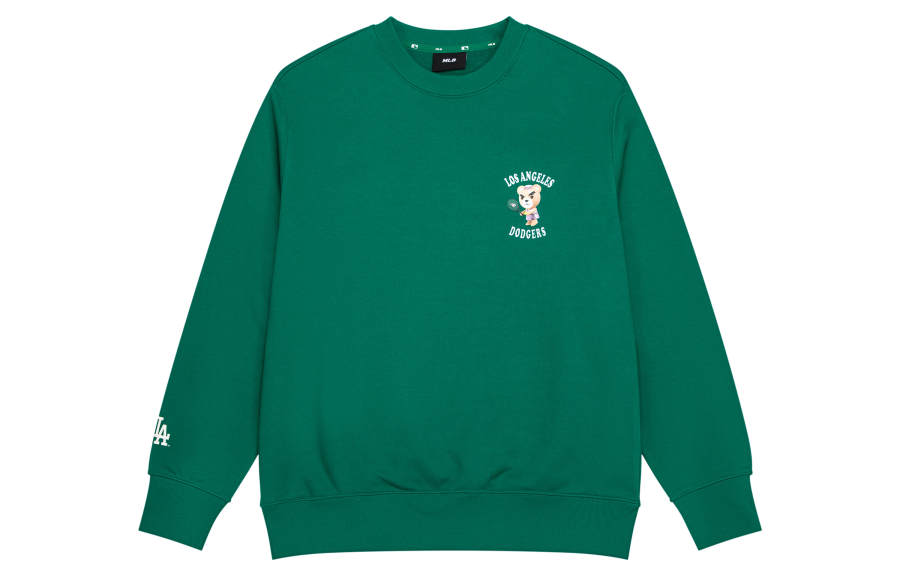 MLB MLB T Mega Bear Sweatshirts Unisex Green Crew Neck Moderate Regular
