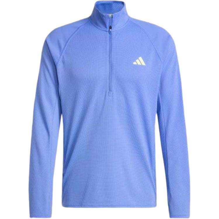 Adidas Adidas AdizeroAEROREADY Running Quarter Zip Long Sleeve Long Sleeve Top T Shirt Men's Cobalt Blue