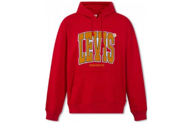 Levis Levis Sweatshirts Men's Red Hooded Moderate Regular