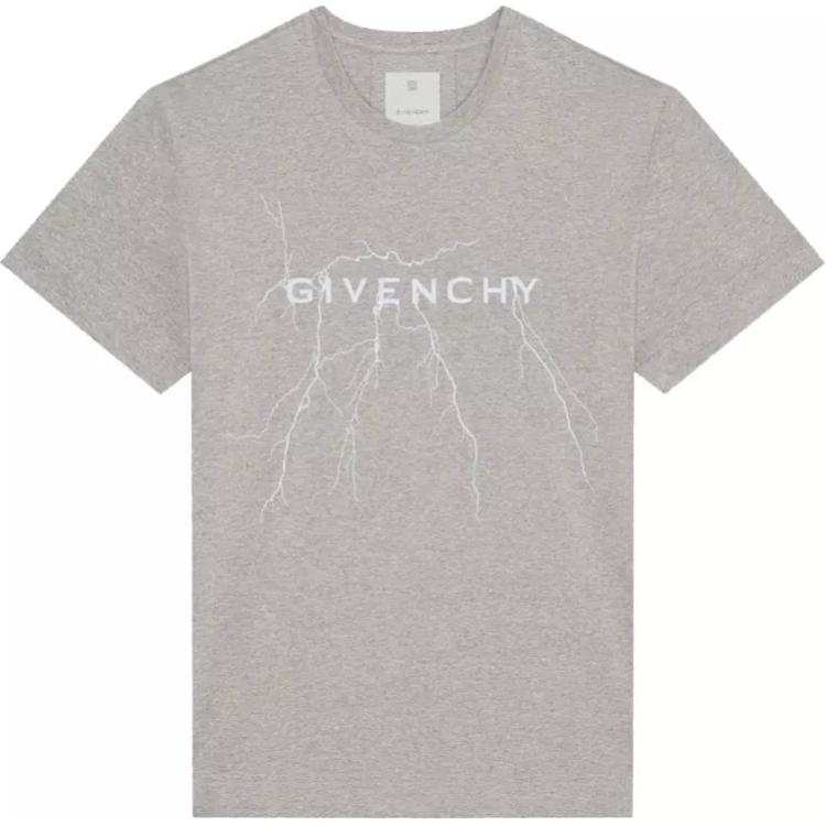 Givenchy Givenchy T Shirts Men's Gray Crew Neck Moderate Straight Fit