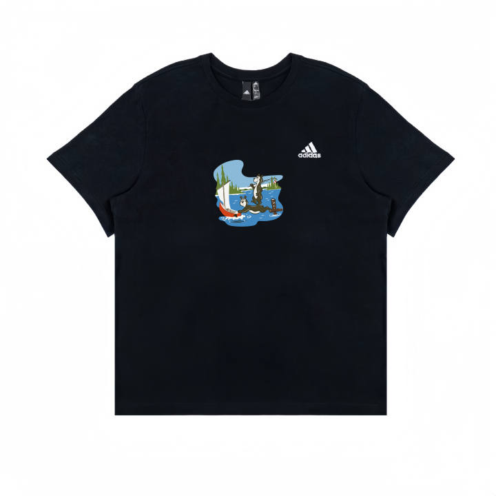 Adidas Adidas T Shirts Unisex Black Crew Neck Moderate Straight Fit