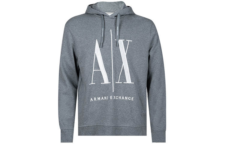 ARMANI EXCHANGE 【Replicated_PMPrevious Season】logo-print pullover hoodie