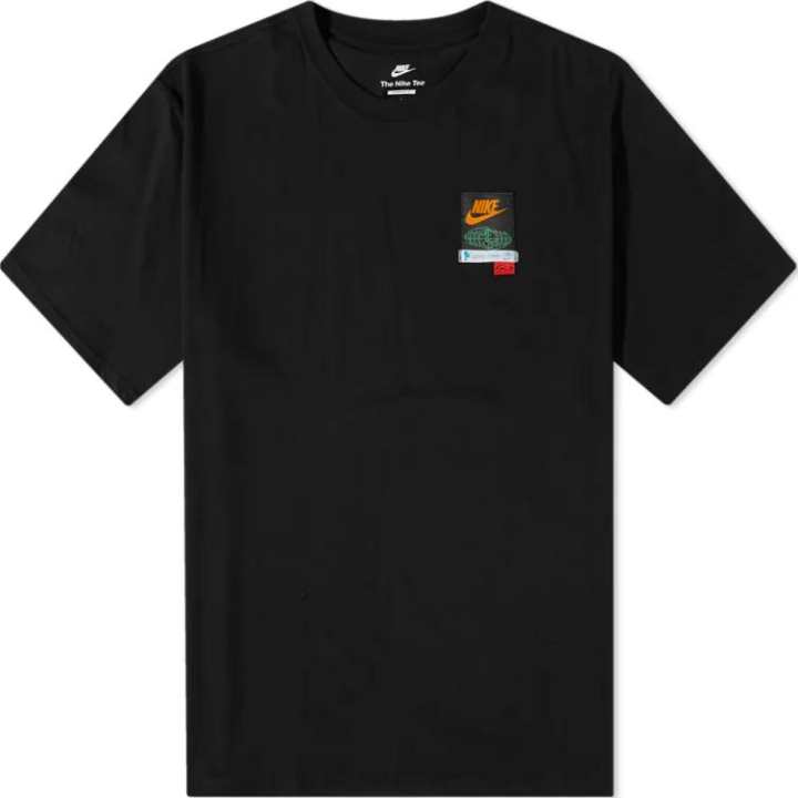 Nike Nike T Shirts Men's Black Crew Neck Moderate Straight Fit
