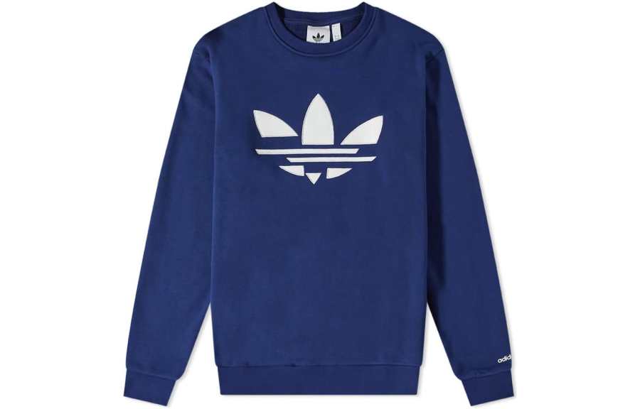 Adidas Originals Sweatshirts Men's Dark Blue Crew Neck Moderate Regular