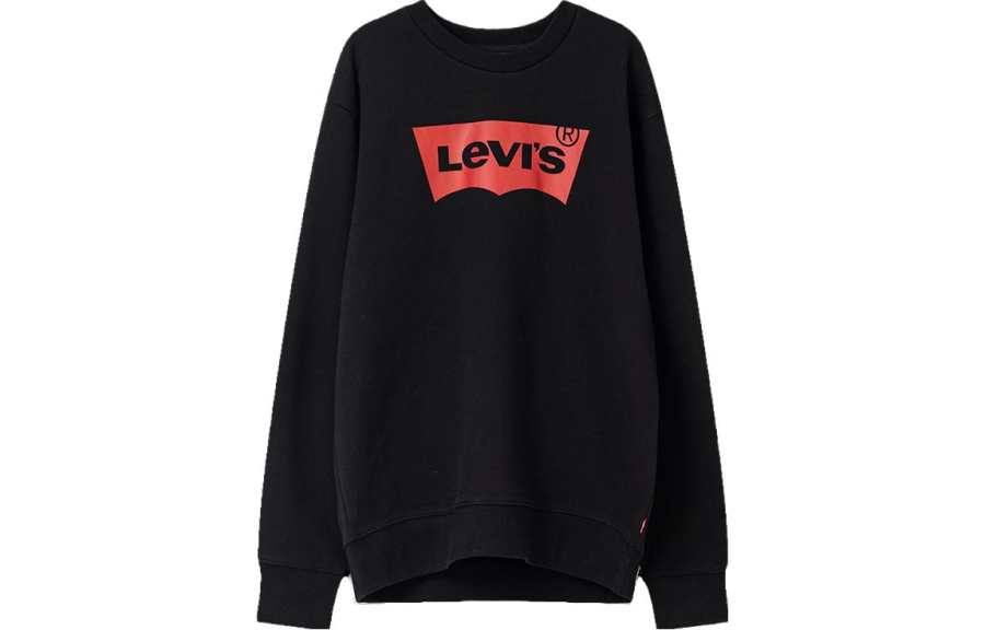 Levis Levis Sweatshirts Men's Black Crew Neck Moderate Regular