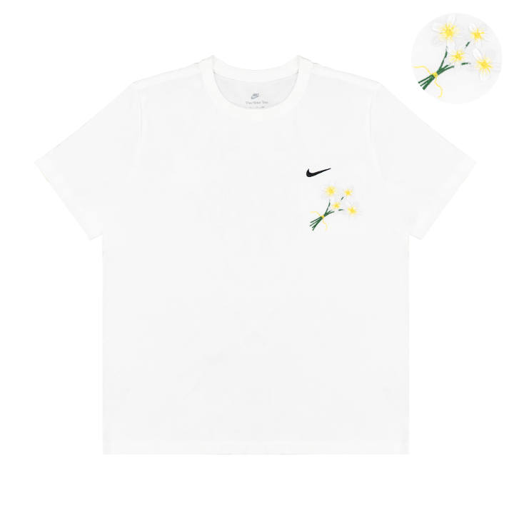Nike Nike T Shirts Unisex White Crew Neck Thin Straight Fit