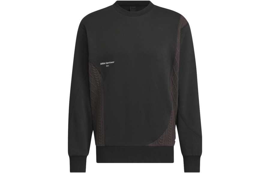 Adidas Adidas Lounge Sweatshirts Men's Black Crew Neck Moderate Regular