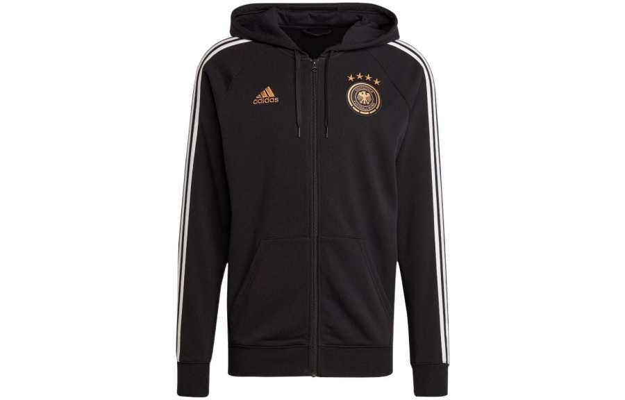 Adidas Adidas Sweatshirts Men's Black Hooded Moderate Cardigan