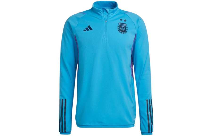 Adidas Adidas Argentina Sweatshirts Men's Blue Crew Neck Moderate Regular
