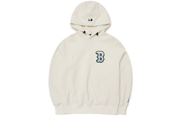 MLB MLB Boston Red Sox Sweatshirts Unisex Ecru Hooded Moderate Regular