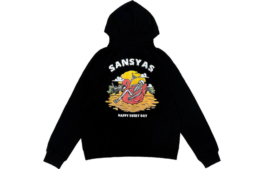SANSYAS Sweatshirts Unisex Hooded Moderate Regular