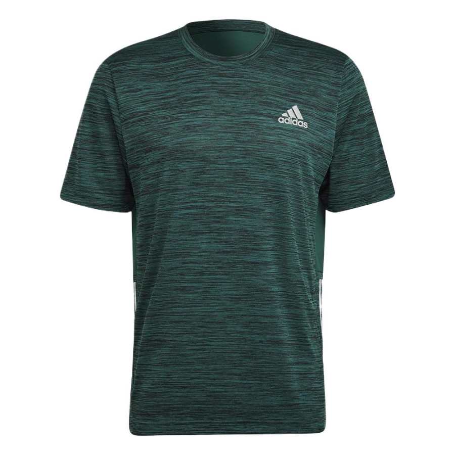 Adidas Adidas T Shirts Men's Green Crew Neck Moderate Straight Fit