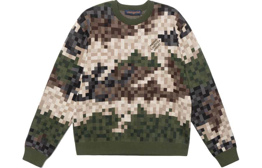 LOUIS VUITTON LOUIS VUITTON Damier Damoflage Cotton Jacquard Pullover